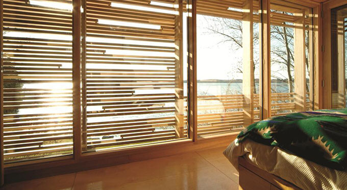 guest house cedar screen interior