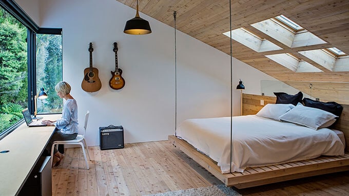 country-house-loft-desk-bed-and-skylight