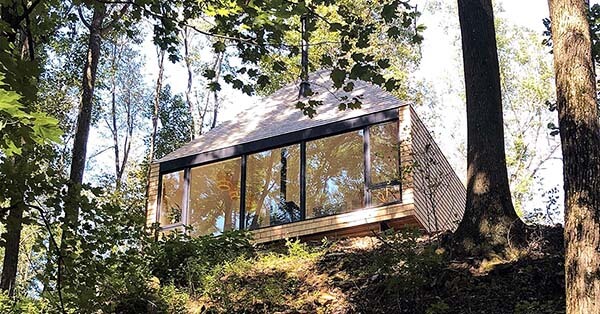 View of Modern and Cozy Off the Grid Cabin in Ohio - To Live Large