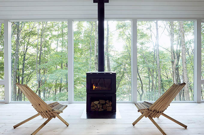 off the grid cabin wood stove