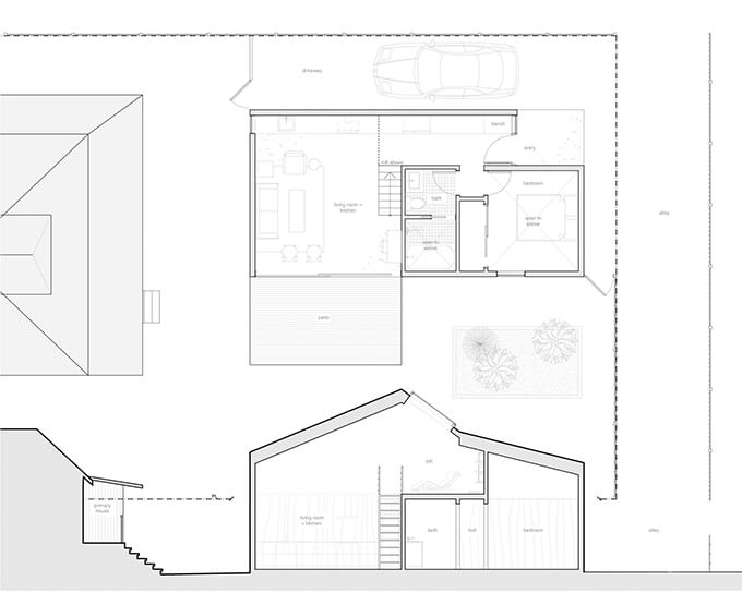 backyard-cottage-floor-plan-and-section